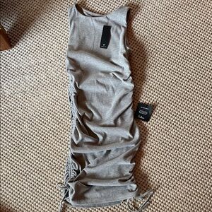 NWT Lulu's Light Gray Ribbed Dress